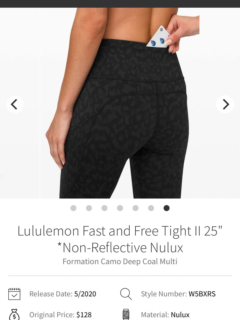 {6} FLAWS Lululemon Fast and Free Tight II 25